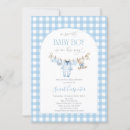 Search for clothesline baby boy shower invitations Gingham