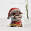 Search for otter christmas cards Ai generated