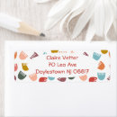 Search for red and purple return address labels Boho