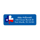Search for texas state flag return address labels Blue