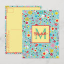 Search for flower monogram postcards Floral