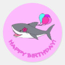 Search for shark birthday stickers Great white shark