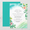 Search for turquoise rehearsal dinner invitations Tropical