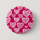 Search for valentines day buttons badges Red and white