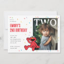 Search for sesame street 2nd birthday invitations Second birthday girl