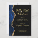 Search for blue and gold 50th birthday invitations Chic