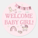 Search for welcome baby stickers Round