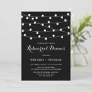 Search for lights rehearsal dinner invitations Black and white