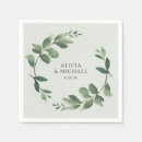 Search for greenery wedding napkins Boho