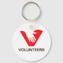 Search for volunteers key rings Logo
