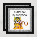Search for tiger print birthday invitations Orange