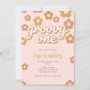 Search for groovy one invitations Pink