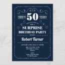 Search for retro surprise invitations Navy blue