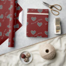 Search for red metallic wrapping paper Hearts