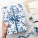 Search for blue trees gift wrap Toile de jouy