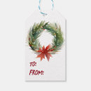 Search for christmas wreath gift tags Watercolor