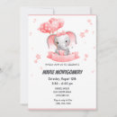 Search for pink elephant baby shower invitations Cute adorable
