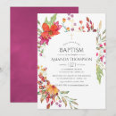 Search for watercolor flowers christening invitations Floral