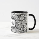 Search for black and white floral mugs Line