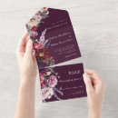 Search for burgundy flower wedding invitations Autumn