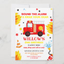 Search for rescues invitations Fire truck party