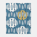Search for fish pattern blankets Blue