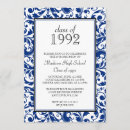 Search for blue damask invitations Formal