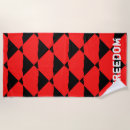 Search for red and black beach towels Retro