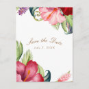 Search for tropical floral save the dates Hibiscus