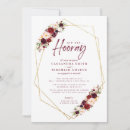 Search for burgundy gold engagement party invitations Geometric