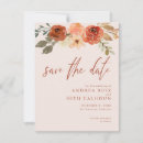 Search for fall leaves save the dates Terracotta