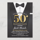 Search for black tie 50th birthday invitations Tuxedo