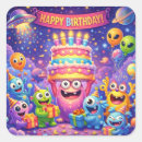 Search for alien monster stickers Birthday