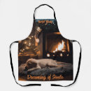 Search for cute puppy aprons Santa