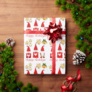 Search for gnome wrapping paper Red and white