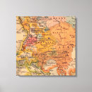 Search for europe map canvas prints Vintage