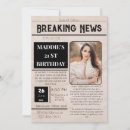 Search for newspaper birthday invitations Party