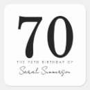 Search for 70th birthday stickers Elegant birthday party