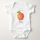 Search for peach fruit baby clothes Illustration