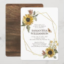 Search for sunflowers christening invitations Girl