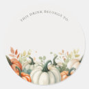 Search for vintage autumn stickers Thanksgiving