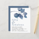 Search for blue 50th birthday invitations Modern
