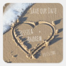 Search for hearts in sand stickers Tropical