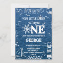 Search for boy 1st birthday invitations Under the sea