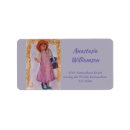 Search for pink dress return address labels Watercolor