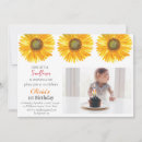 Search for sunflower photo birthday invitations Rustic