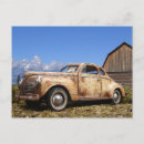 Search for vintage car postcards Rusty