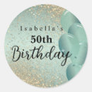 Search for gold and mint stickers Birthday