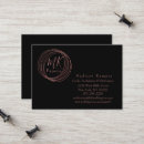 Search for monogram chubby business cards Rose gold
