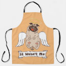 Search for funny pug aprons Pet